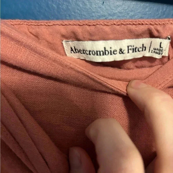 Abercrombie & Finch linen light pink mini skirt large - Picture 2 of 3